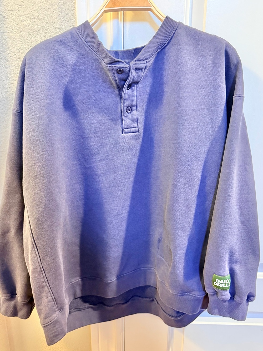 Daily Drills Women’s Navy Button Henley Sweatshirt
